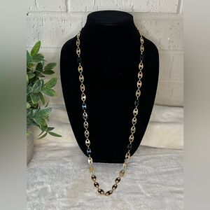 JBK Gold and Black Chain Necklace